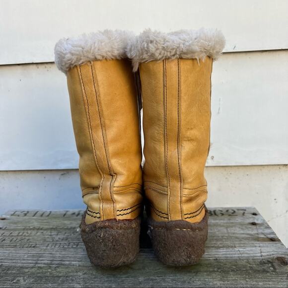 Vintage Sorel Kaufman Maple Leaf MukLuk Moccasin Sherpa Winter Boots - Picture 4 of 10